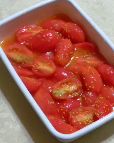 プチトマトの塩麹ナムルの写真