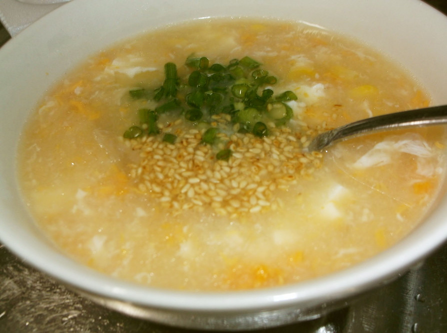 とろとろ卵とコーンの中華スープ☆の画像