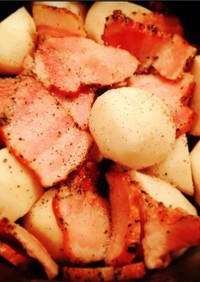 里芋とベーコンのペッパー煮