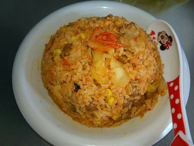 豚キムチ納豆チャーハン