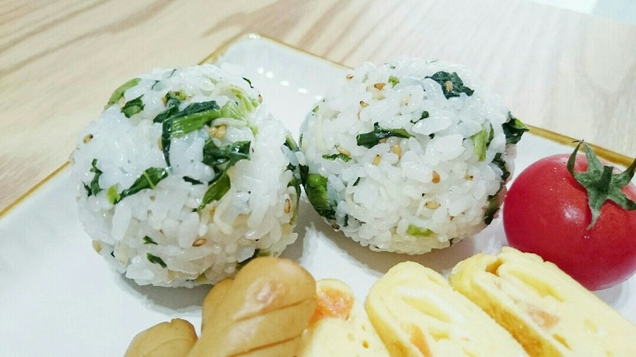 小松菜としらす❀混ぜご飯