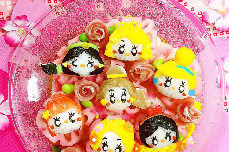 ツムツムプリンセスちらし寿司 レシピ 作り方 By 向日葵 桜 クックパッド