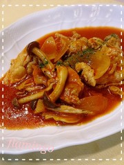 20分で完成!鶏のトマトジュース煮込みの写真