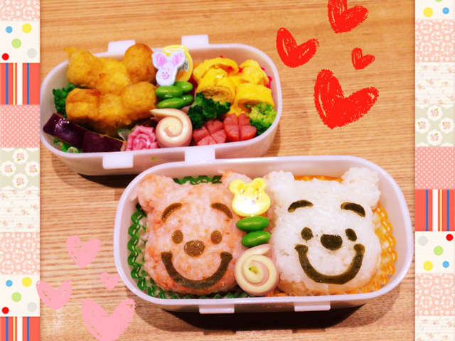 キャラ弁簡単お弁当かわいいおかずプーさん レシピ 作り方 By きゃわ