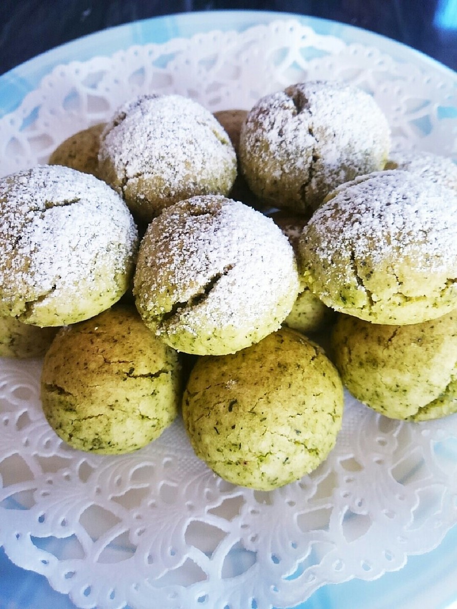 緑茶の簡単ほろほろクッキー☆の画像