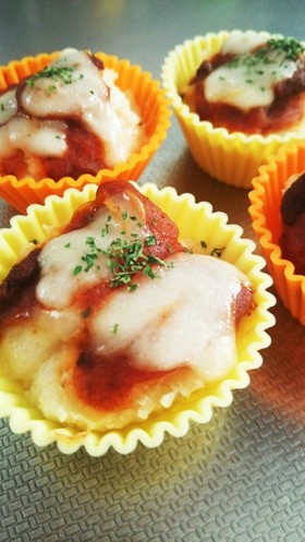 ミートソースでお弁当用ミニグラタン