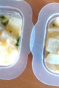 離乳食♡かぶと卵のトロトロ煮