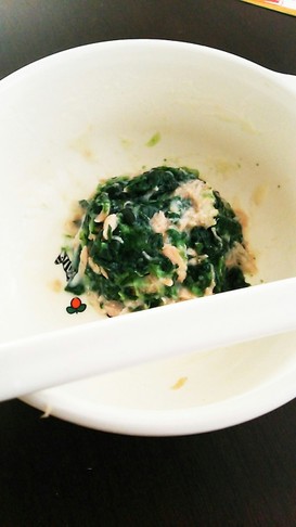 離乳食☆ほうれん草と鮭のホワイトソース