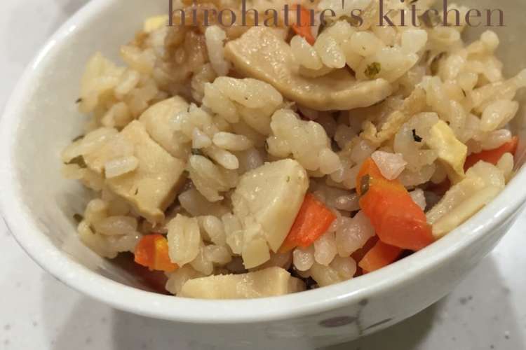 お吸い物で簡単 松茸風味の炊き込みご飯 レシピ 作り方 By ひろハッティ クックパッド