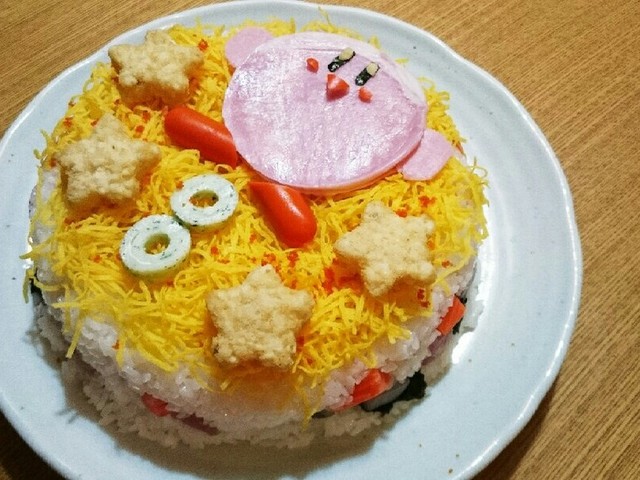 お寿司ケーキ 星のカービィ レシピ 作り方 By まぴりんこ クックパッド