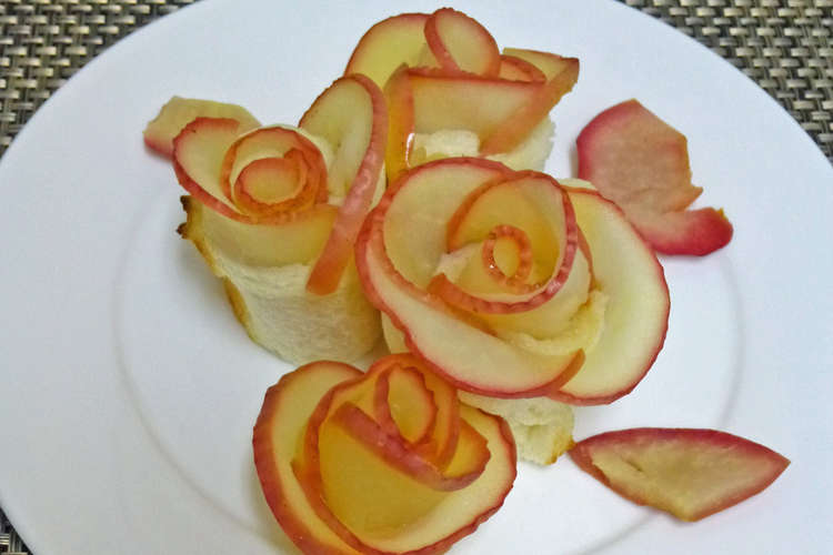 パーティーや休日朝に りんごのバラぱん レシピ 作り方 By 松前屋 クックパッド 簡単おいしいみんなのレシピが350万品