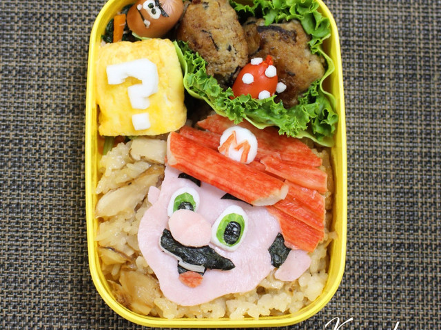 スーパーマリオ キャラ弁 レシピ 作り方 By Kayoko クックパッド 簡単おいしいみんなのレシピが360万品