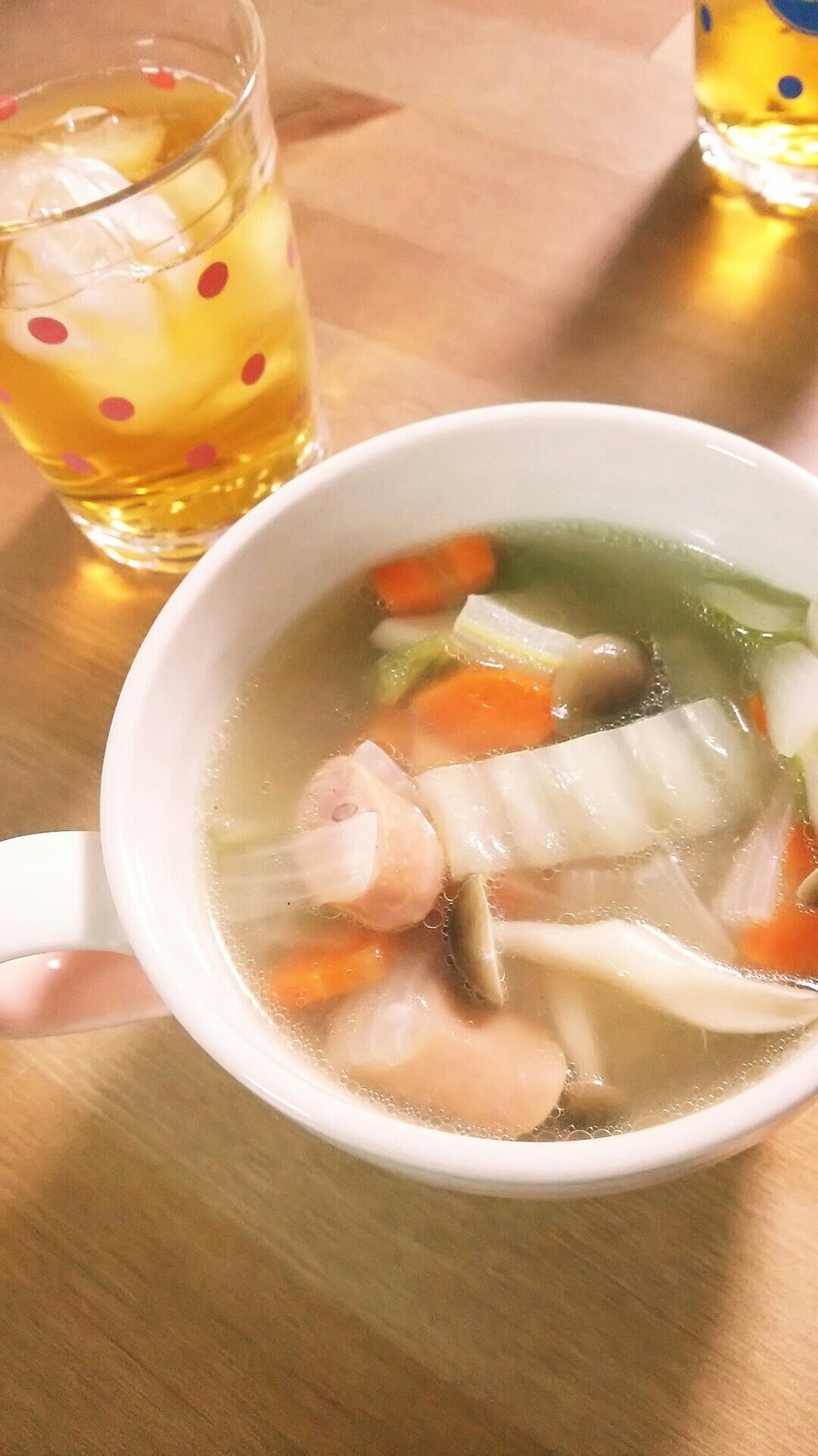 シャトルシェフで創味シャンタン野菜スープの画像