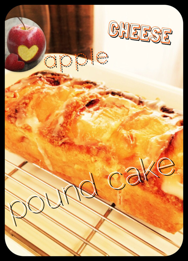 簡単！りんごとチーズのパウンドケーキ♡の画像