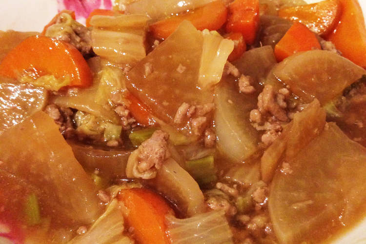 うまーい 白菜と大根の挽肉あんかけ レシピ 作り方 By 二児ママちゃーん クックパッド 簡単おいしいみんなのレシピが352万品