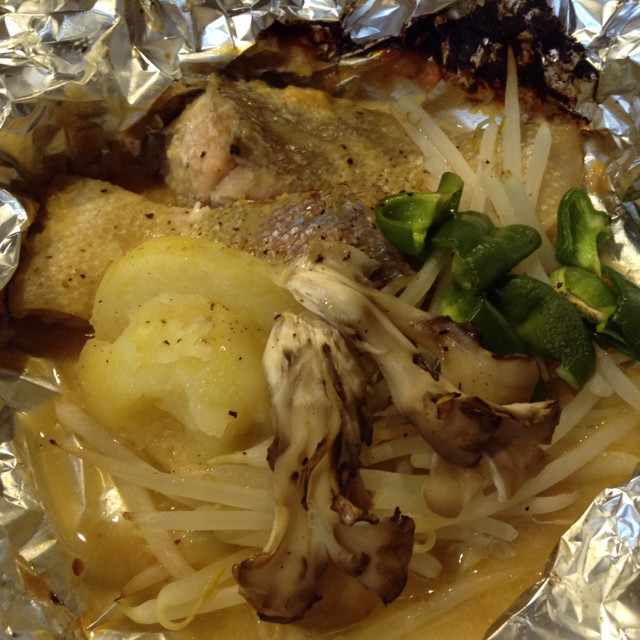 鮭と味噌のバターホイル焼きの画像