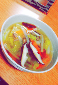 野菜たっぷり☆白菜スープ