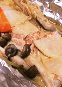 ★野菜たっぷり鮭の味噌マヨホイル焼き
