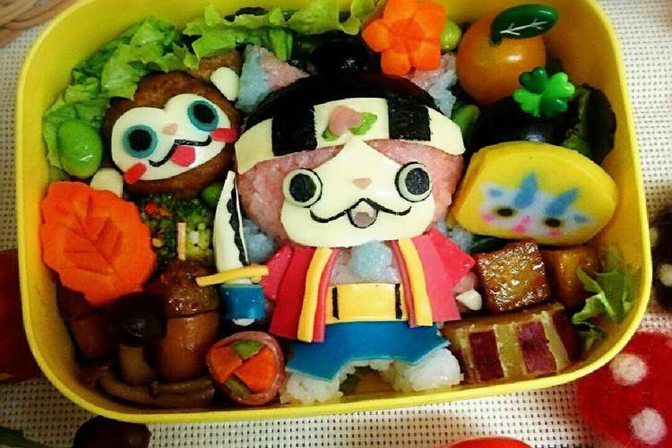 妖怪ウォッチ モモタロニャンキャラ弁当 レシピ 作り方 By Yuko クックパッド