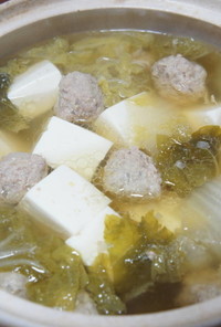 BRITAのお水で肉団子と白菜のしゃぶ鍋
