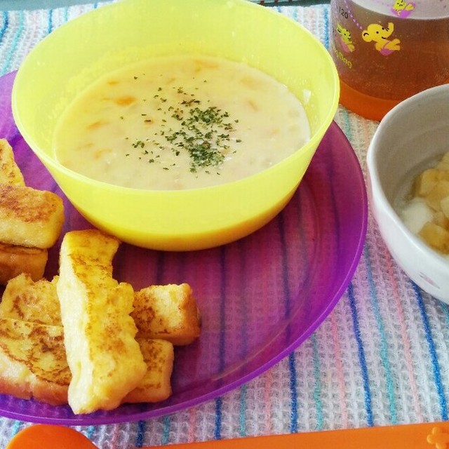 コーンクリーム缶 De 離乳食 後期 レシピ 作り方 By Eeyore クックパッド 簡単おいしいみんなのレシピが360万品