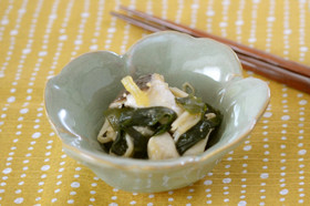 妊娠、授乳中に!きのこの柚子味噌あえ