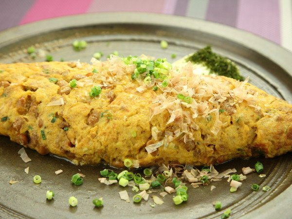 納豆そぼろオムレツ