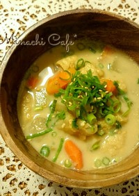 コロコロ根野菜の生姜ミルク味噌スープ
