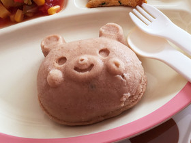 離乳食おやつ。レンジでココア蒸しパン