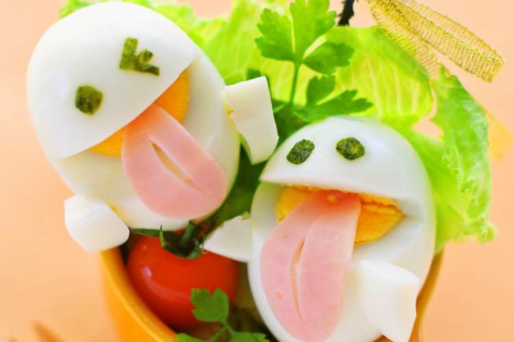 簡単ゆで玉子のハロウィンオバケ キャラ弁 レシピ 作り方 By ももら クックパッド 簡単おいしいみんなのレシピが376万品