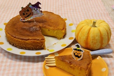 ★ハロウィン★濃厚♡かぼちゃのケーキの写真
