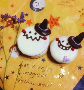 簡単ハロウィン!おばけのマシュマロサンド