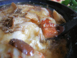 うなぎと豆腐の山芋蒸し　きのこあんかけの画像