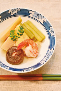 北海道料理 藤半の筍とふきの煮物