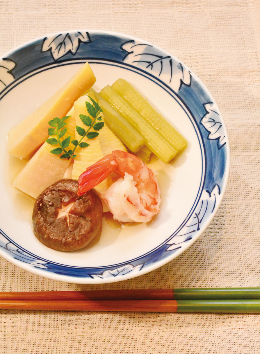 北海道料理 藤半の筍とふきの煮物の画像