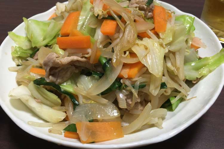 1．男1人暮らし 野菜炒め レシピ・作り方 By Sanbo_Kazu 【クックパッド】 簡単おいしいみんなのレシピが363万品