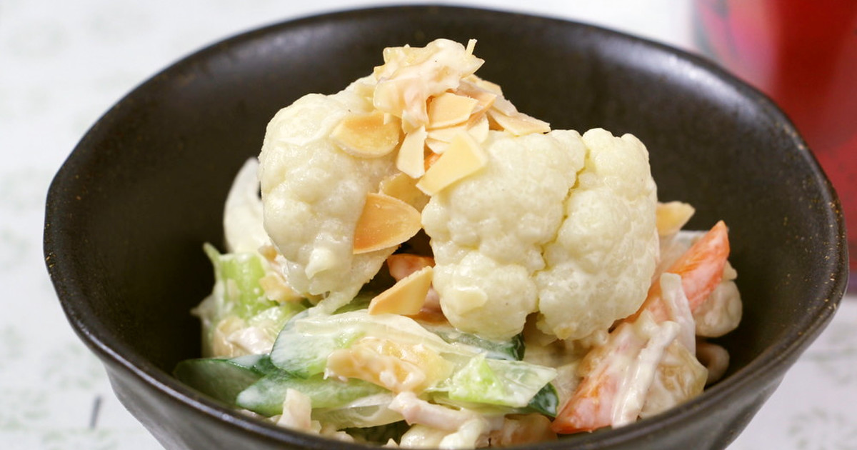 ローストカリフラワーとファロのサラダのレシピ