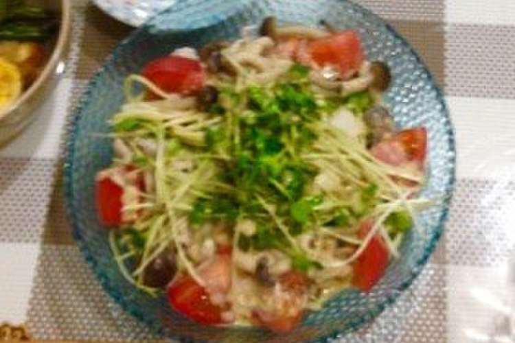 めっちゃ簡単 ごまだれ冷しゃぶパスタ レシピ 作り方 By ぱつ えり クックパッド