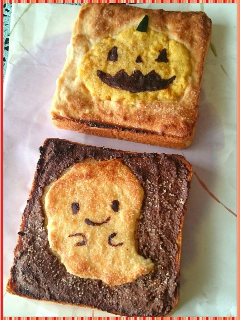 ほぼメロンパンなトースト☆ハロウィン版★の画像