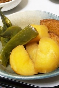 モロッコいんげんとジャガ芋と平天の煮物