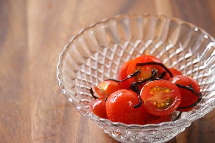 ミニトマトの塩昆布和え レシピ 作り方 By ダイエットプラス クックパッド 簡単おいしいみんなのレシピが376万品