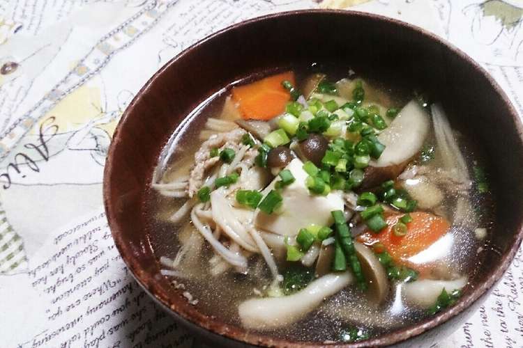 給食の きのこ汁 レシピ 作り方 By いぬのおうちかあさん クックパッド