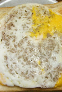 朝食にレンジで簡単！溶き卵と肉そぼろ♪