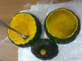 坊っちゃんかぼちゃの器♪簡単ですよ☆