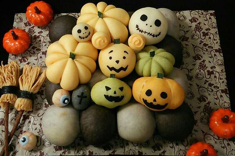 プーさん ジャックのハロウィンちぎりパン レシピ 作り方 By Namie Ig クックパッド