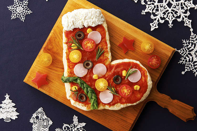 Hbでクリスマスブーツのナンピザ レシピ 作り方 By パナソニック クックパッド 簡単おいしいみんなのレシピが350万品