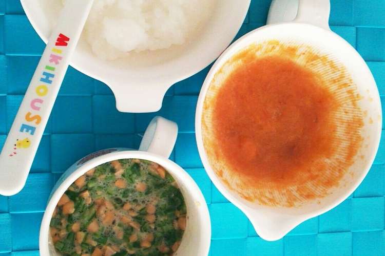 離乳食中期 納豆オクラ 桃 レシピ 作り方 By クック3sh1s5 クックパッド 簡単おいしいみんなのレシピが361万品