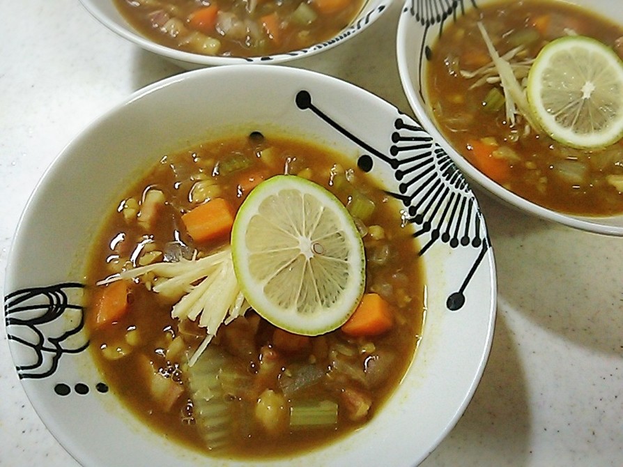 ひよこ豆のカレースープの画像
