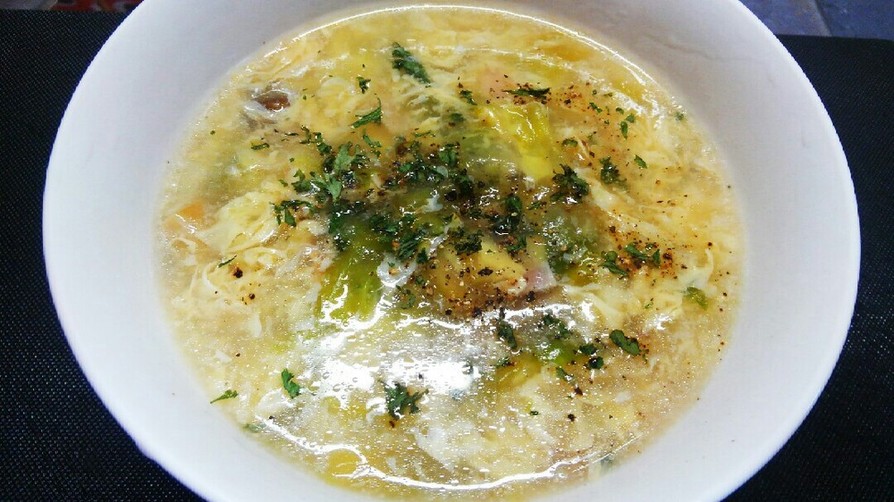 レタスのかき玉スープの画像