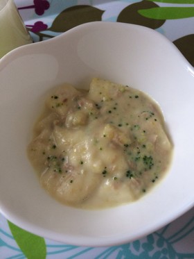 ☆離乳食中期☆薩摩芋のパン粥
